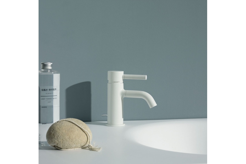Pan white basin mixer.