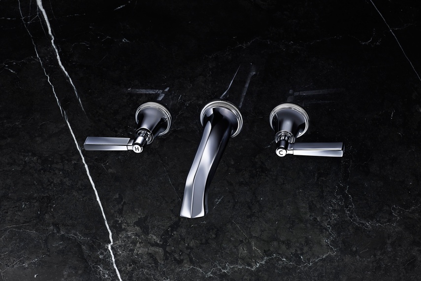 Style Moderne wall basin mixer