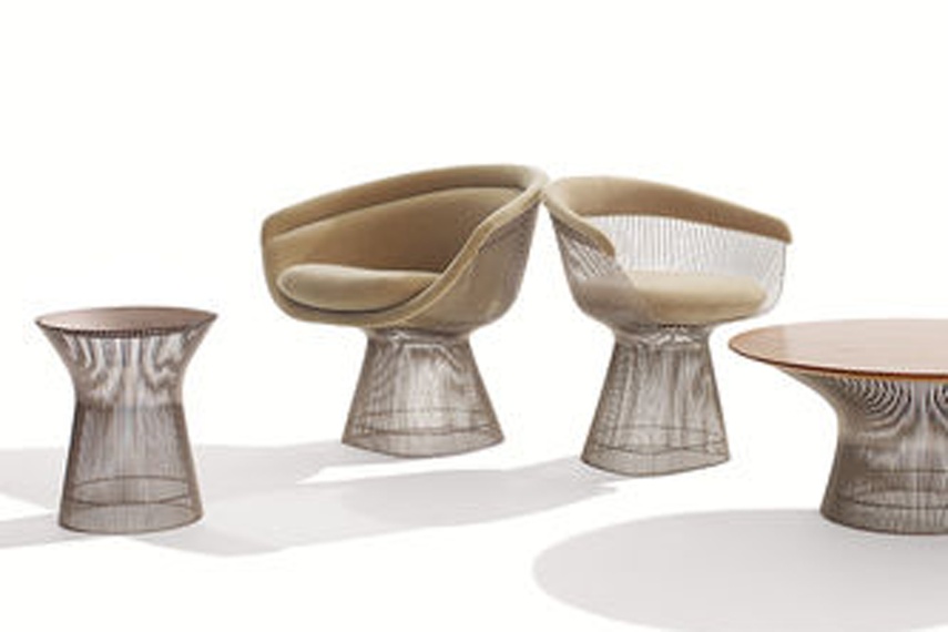 The Platner is also available in armchairs and side chairs