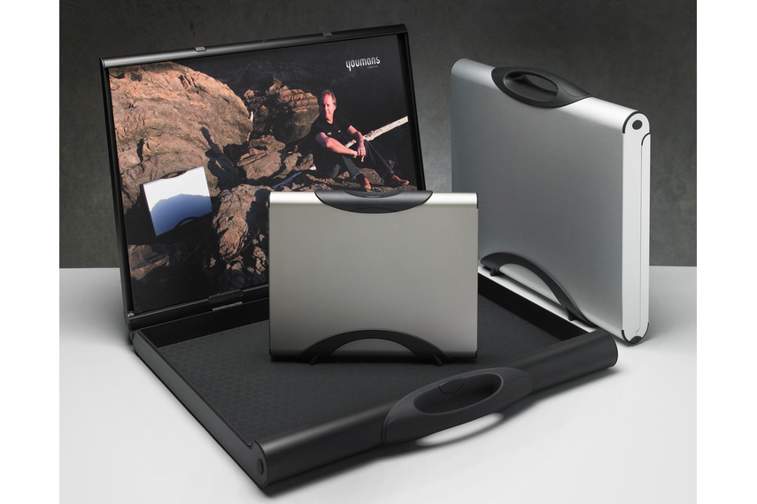 A2 is open with display card and with A4 standing inside and A3 standing alongside