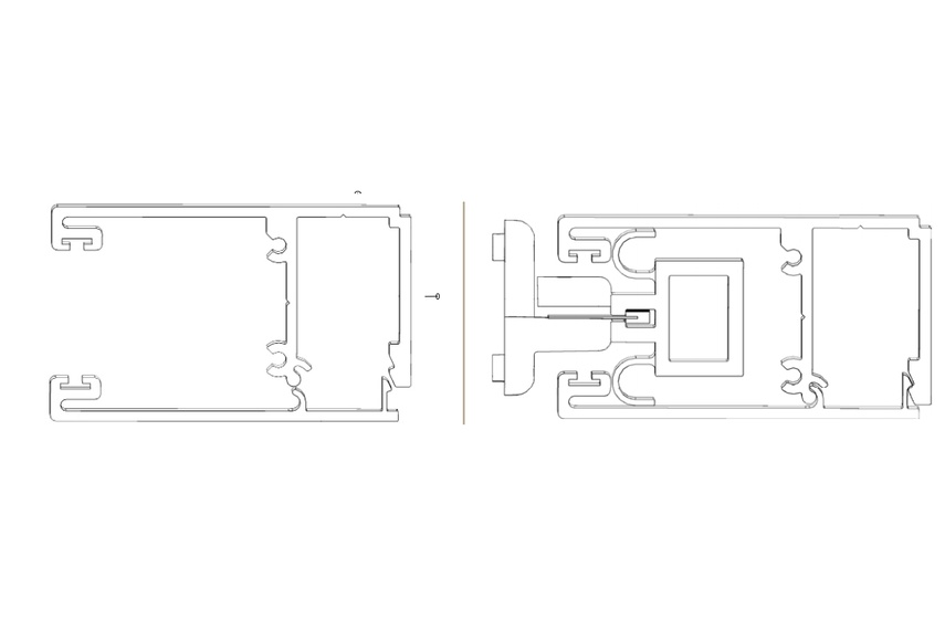 The floating channel creates installation flexibility as the fabric can “float” within the side channel and accommodate some out of square mounting surfaces and fabric shrinkages.
