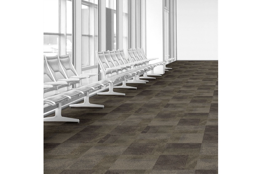 Public spaces are opened up with Interface Exposed carpet.
