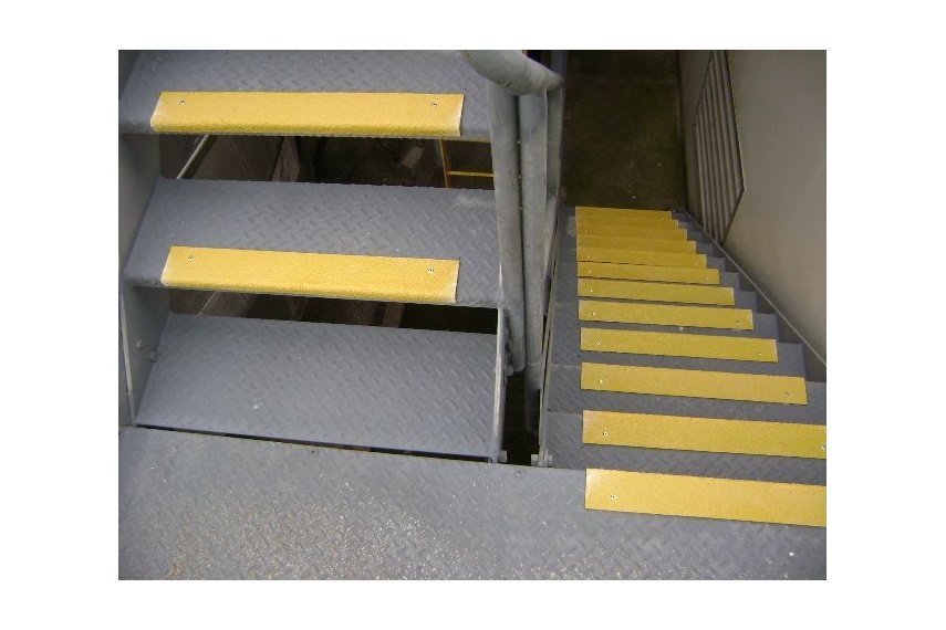 Stair nosings or covers are suitable for indoor or outdoor use