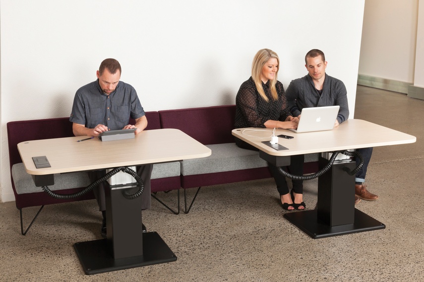 Shift Single tables with Escape soft seating.