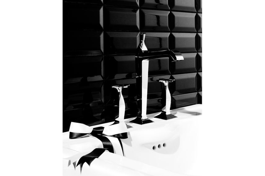 Bellagio cross top extended-height basin mixer.