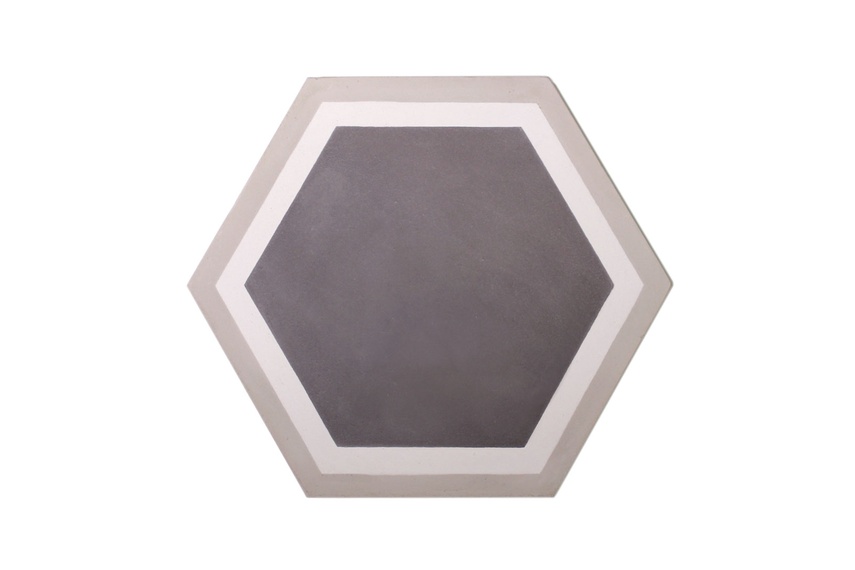The Trim Hex encaustic tile by Gallery 4 is ideal for installing in new builds or for redesigning an existing space.