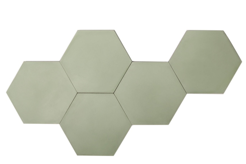 Plain Hex encaustic tile by Gallery 4.
