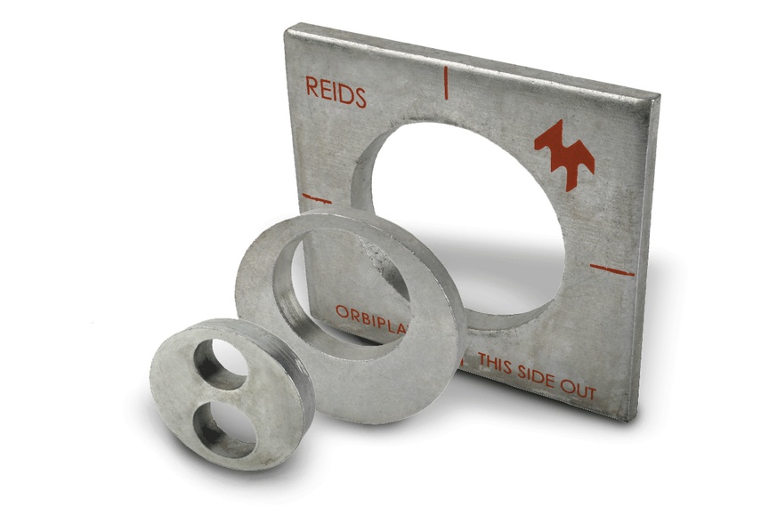 Orbiplate fastens structural steel to precast elements or precast elements to in situ concrete