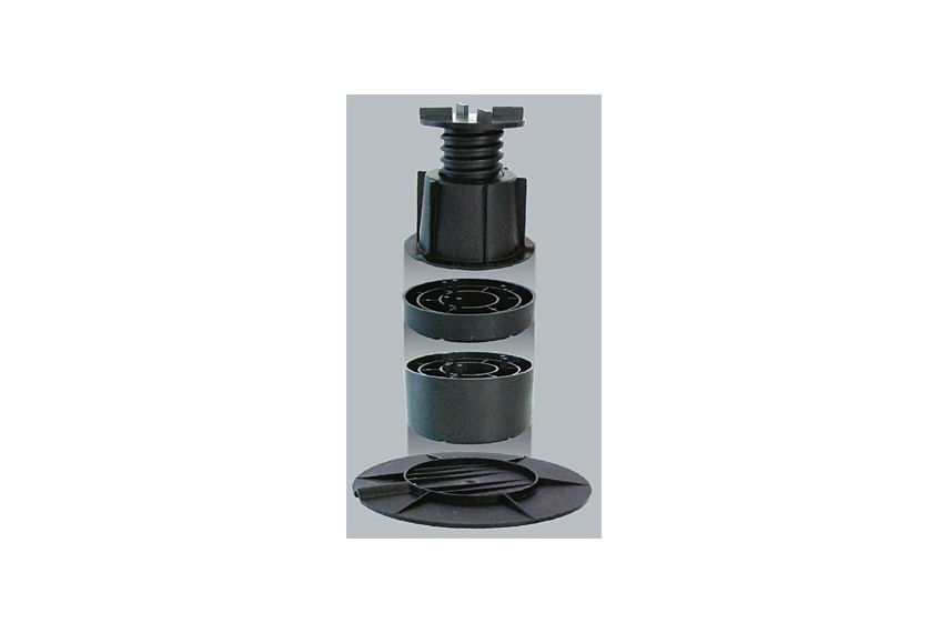 The jaks are screw adjustable in height