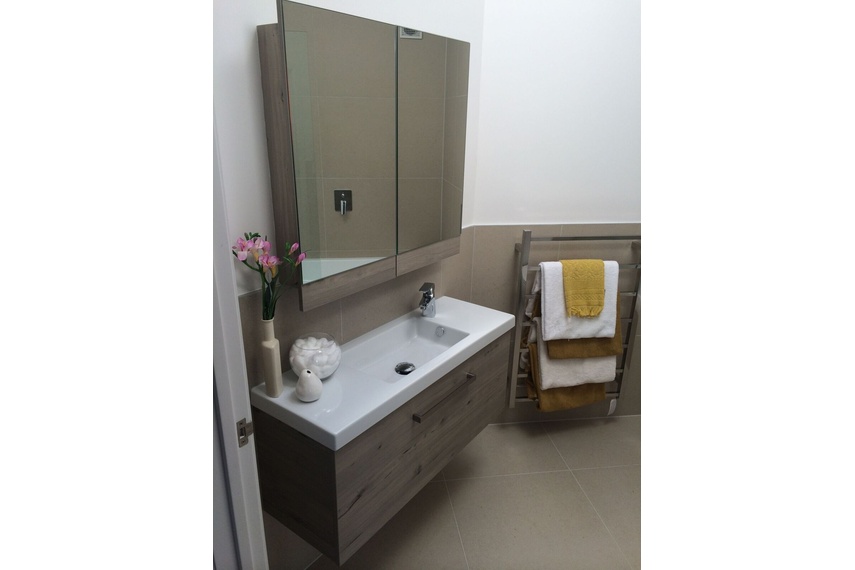 Slim 100 wall vanity.