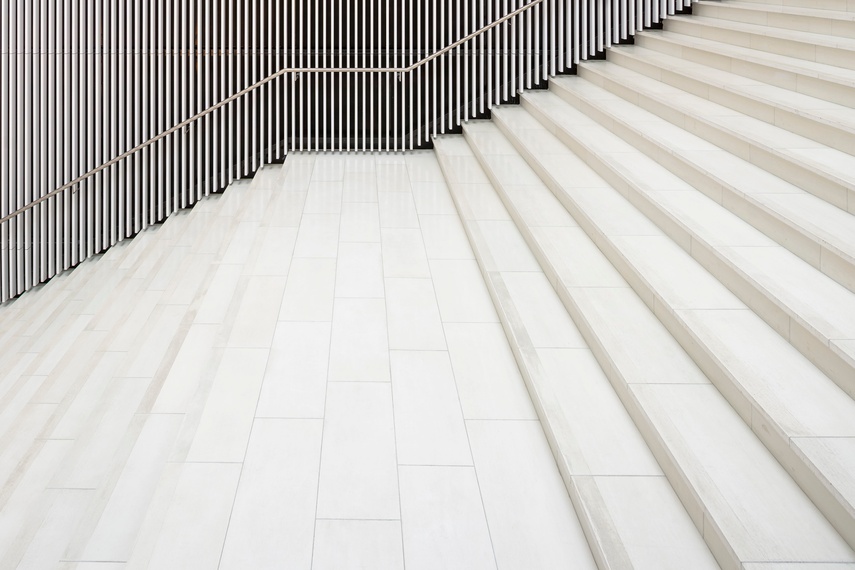 Szczecin by huguet floor tiles on a staircase.