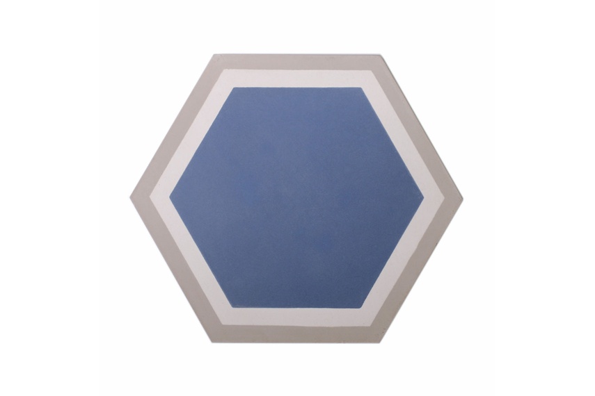 Trim Hex tile in blue.