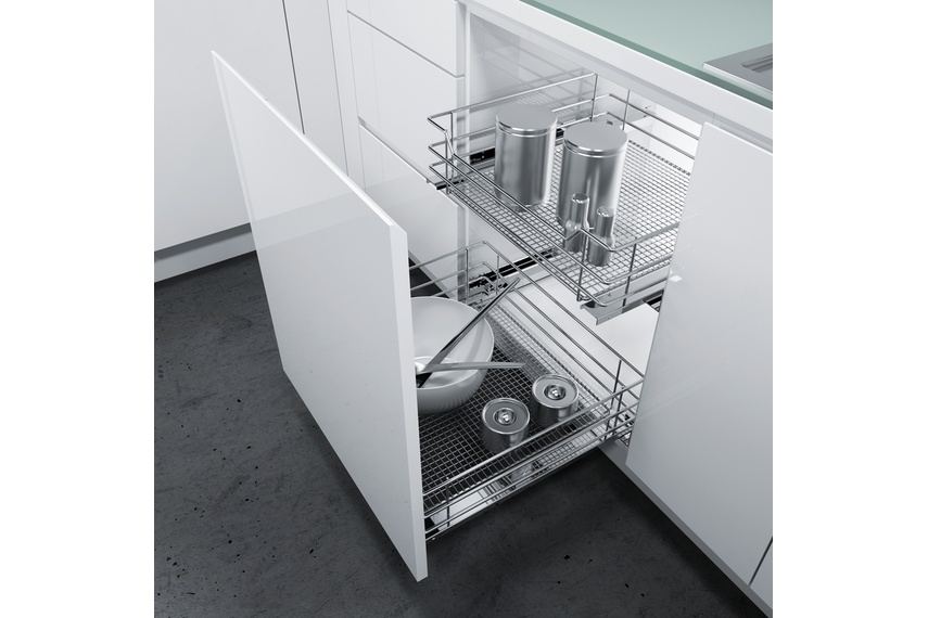 Vauth Sagel pull-out basket for fixed front installation.