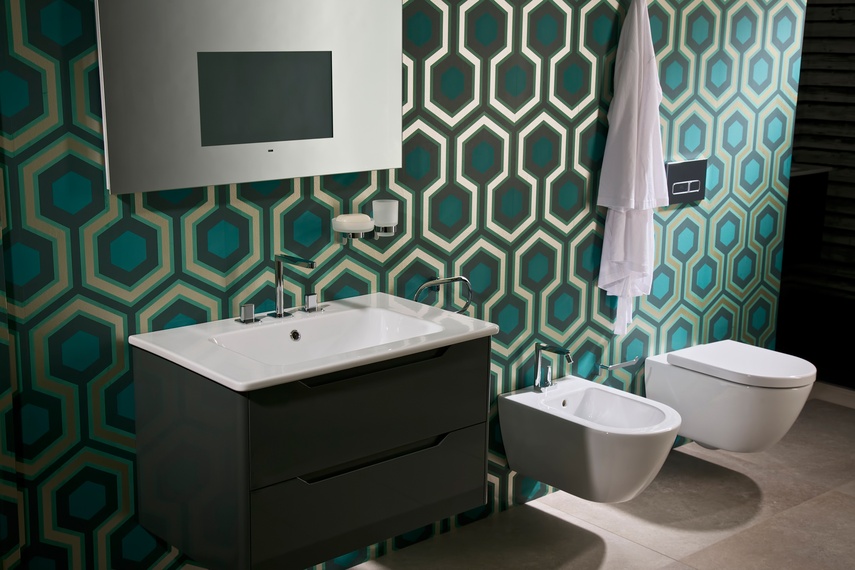 Urban wall hung bidet and wall hung pan