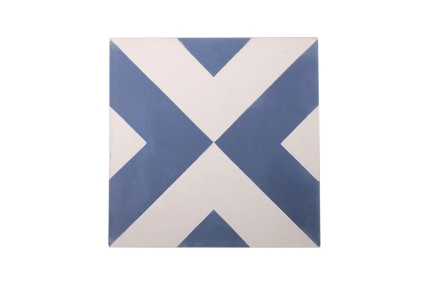 Crosseye encaustic tile.
