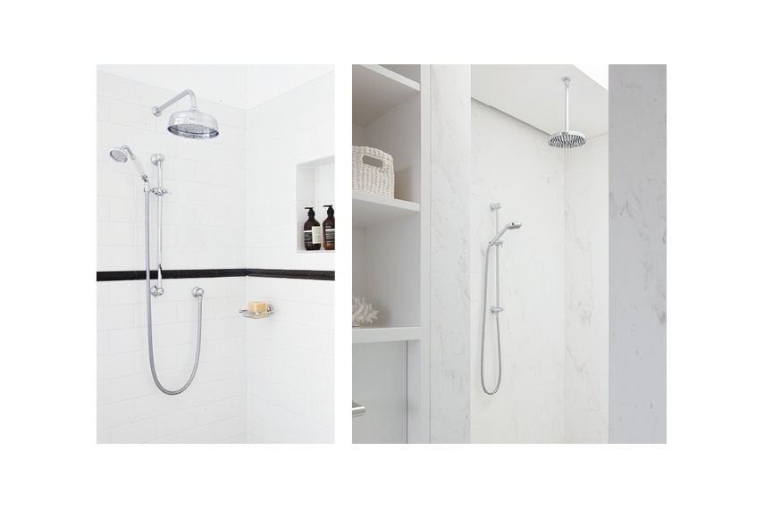 Perrin & Rowe offer both traditional and contemporary styling across the shower ranges