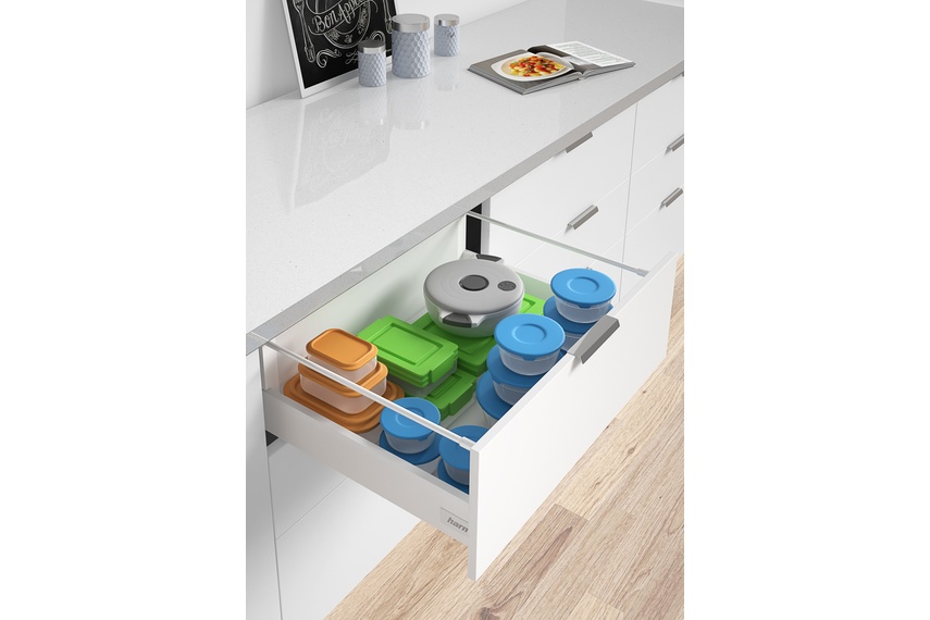 Harn Ritma Cube drawer HSS model, includes railing set.