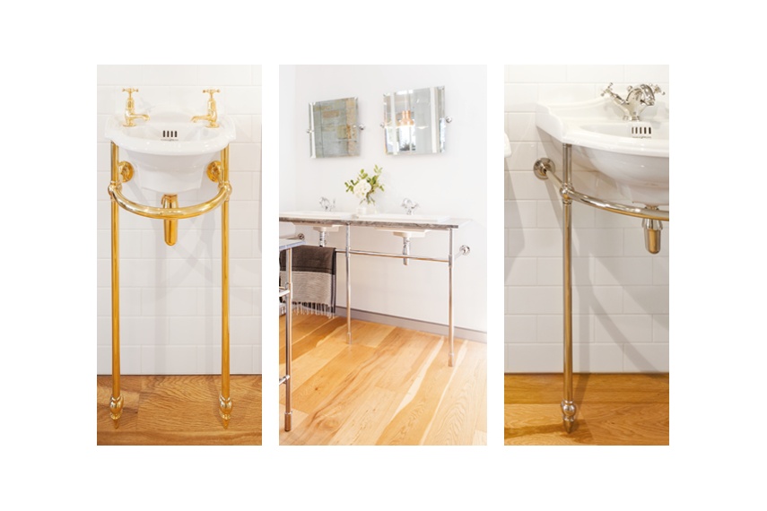 Hawthorn Hill basin stands for Perrin & Rowe Edwardian and Art Deco powder room basins