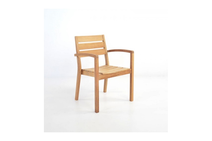 Horizon A-Grade teak stacking armchair