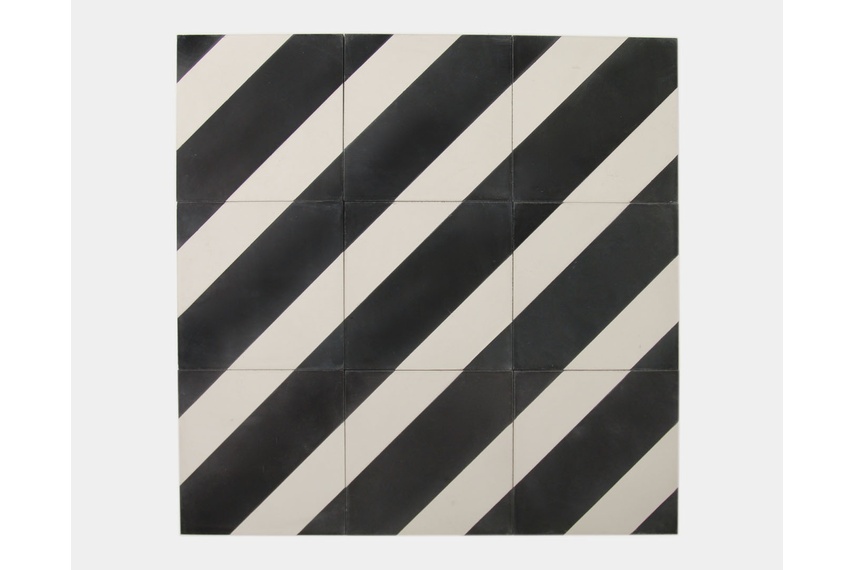 Candycane encaustic tile.
