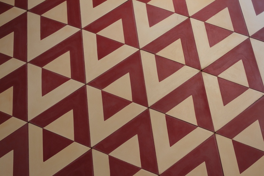 Pinos by huguet floor tiles with colour.