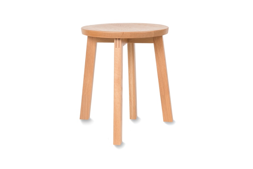 American oak low stool.