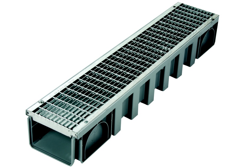The 200mm water drainage system comes in three different grate options.