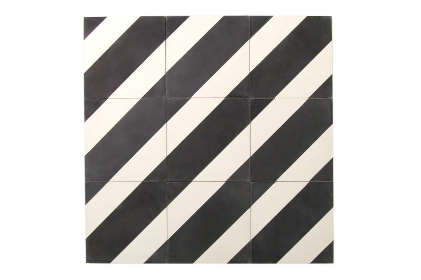 Candycane encaustic tile.