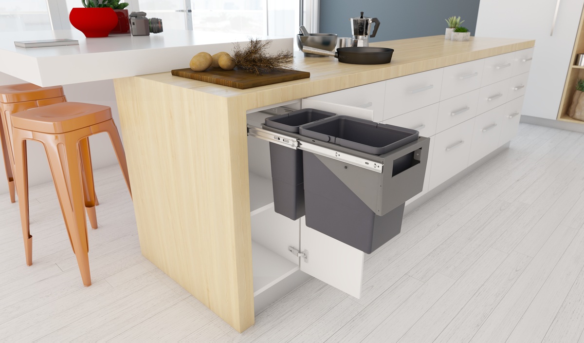 Tanova pullout kitchen bins by Fit Selector