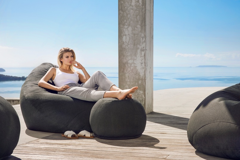 Kyoto Outdoor Bean Bag Footstool Ottoman By Lujo Selector Kyoto Range